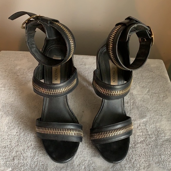 Steve Madden MOUROW Black Heels US 9.5 - Picture 5 of 7